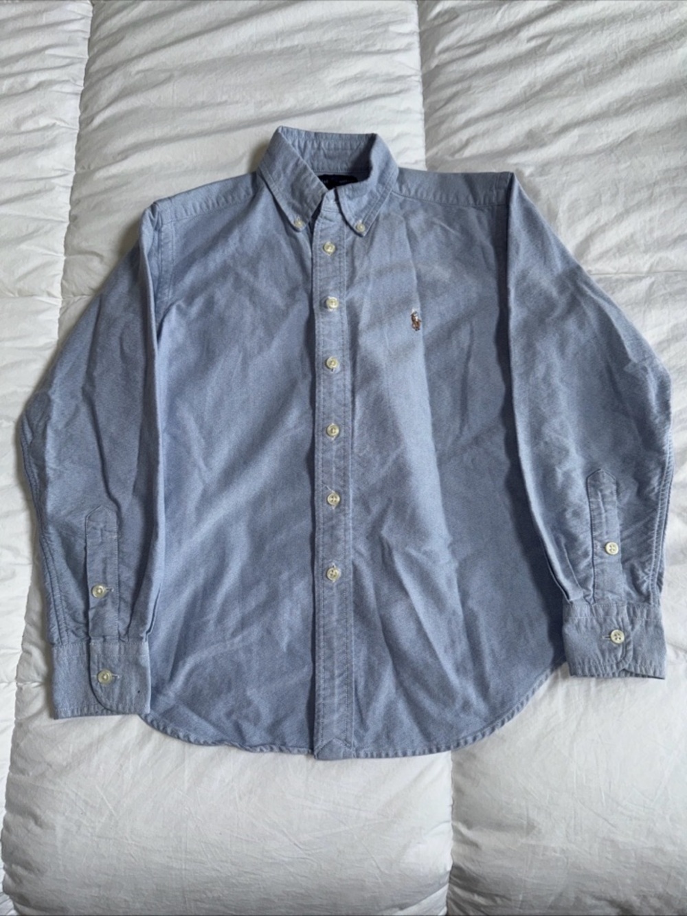 Ralph Lauren Classic Oxford Button-Down Shirt - Light Blue Boys size 8